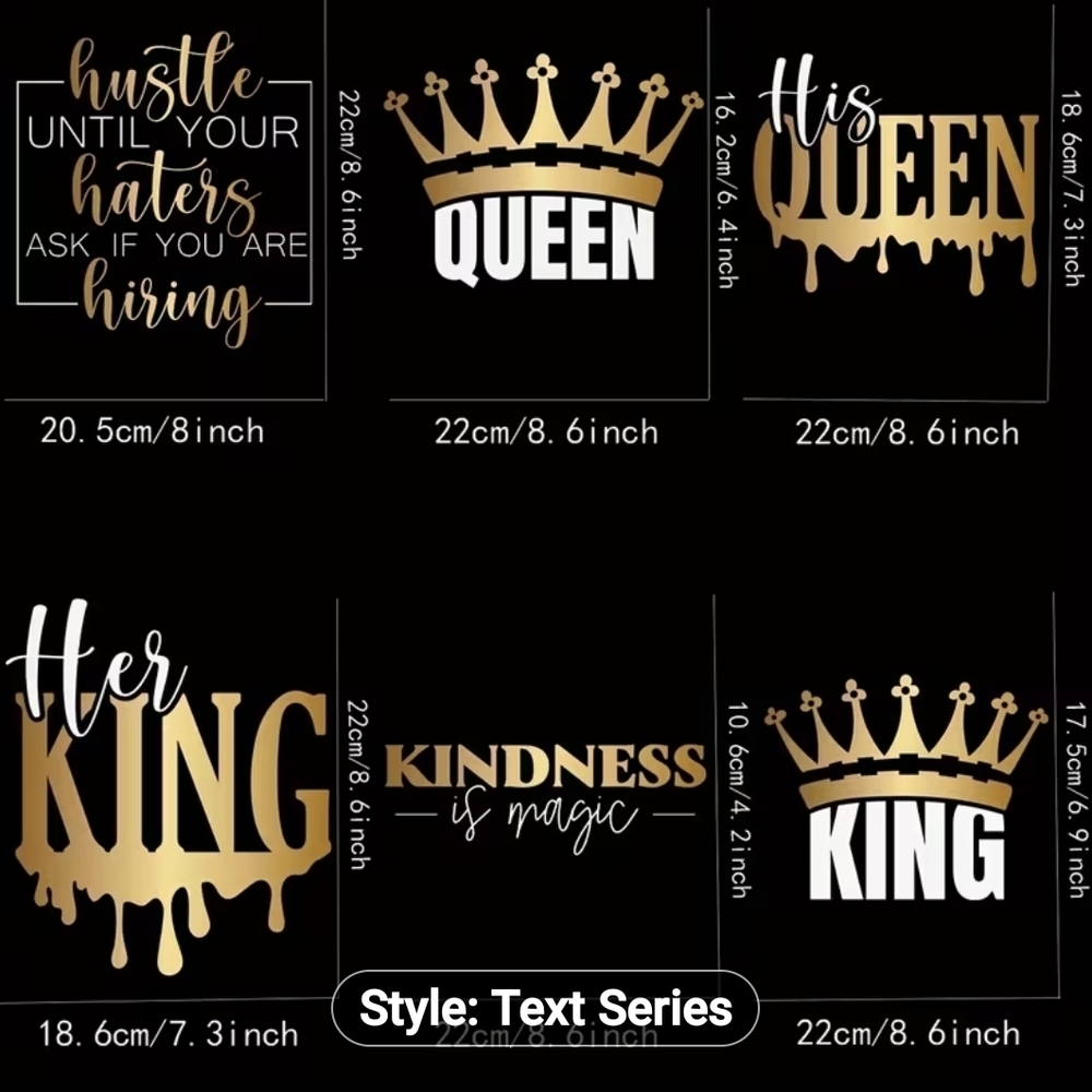 Gold and Black Text Series Wall Decals